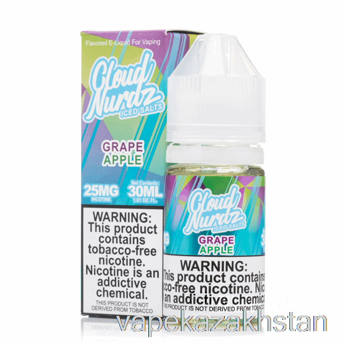 Vape Smoke ICED Grape Apple - Cloud Nurdz Salts - 30mL 25mg